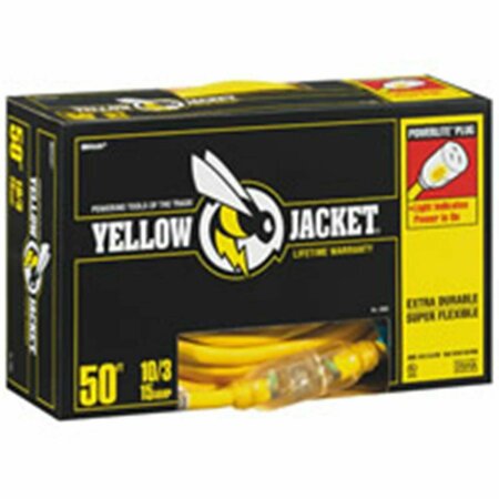 BRIGHTBOMB 50 ft. 10-2Sjtw-A Yellow Jacket Cord With T-Blade F - Yellow BR3684792